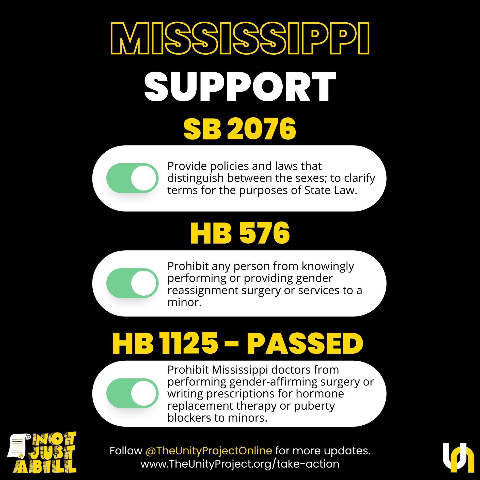 Mississippi Bills 2023 Unity Project Online